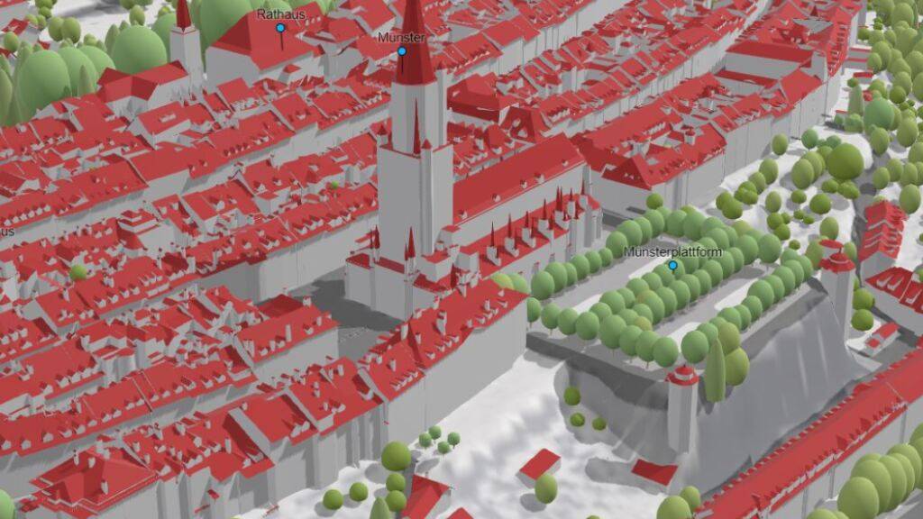 Die Stadt Bern hat ihr digitales 3D-Modell aktualisiert.