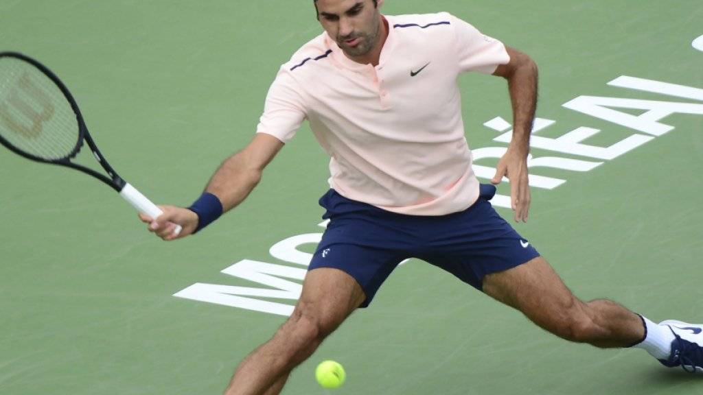 Kein brillanter, aber letztlich ein erfolgreicher Auftritt: Roger Federer steht in Montreal im Viertelfnal