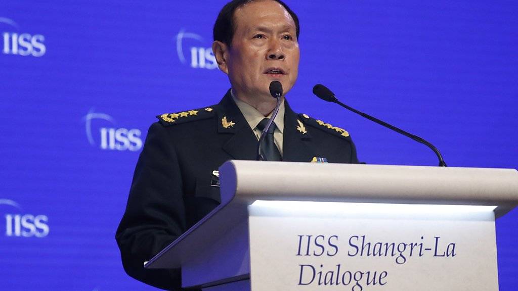 Chinas Verteidigungsminister Wei Fenghe verteidigte am Sonntag auf einer Konferenz in Singapur das Vorgehen seines Landes auf dem Tiananmen-Platz vor dreissig Jahren.