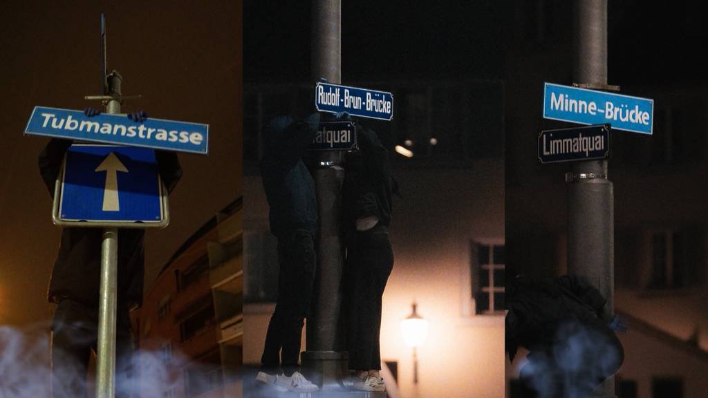JUSO benennt in Nacht-und-Nebel-Aktion Strassen um