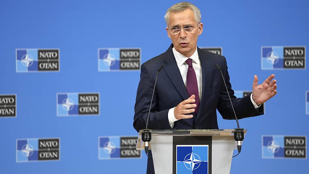 Jens Stoltenberg, Nato-Generalsekretär, spricht während einer Pressekonferenz im Nato-Hauptquartier. Foto: Virginia Mayo/AP/dpa