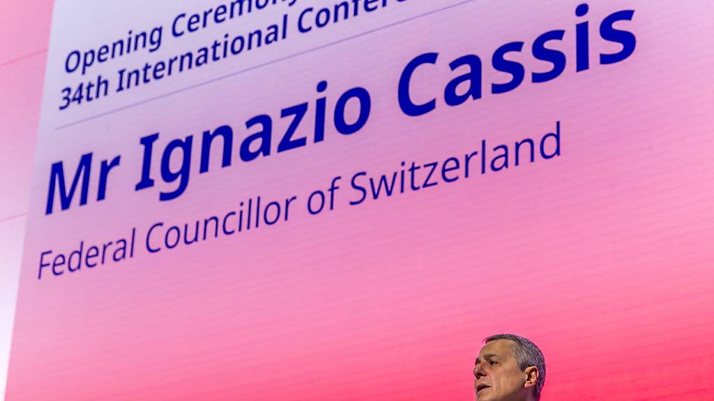 Bundesrat Ignazio Cassis stellte fest, dass das humanitäre Umfeld in einer Welt mit verschiedenen Konflikten sehr schwierig sei.