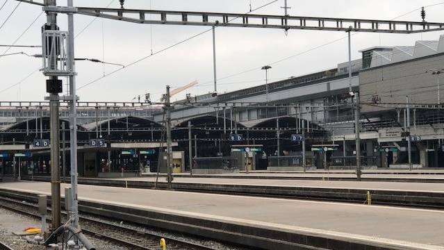Ungewohntes Bild dieses Wochenende am Bahnhof Luzern