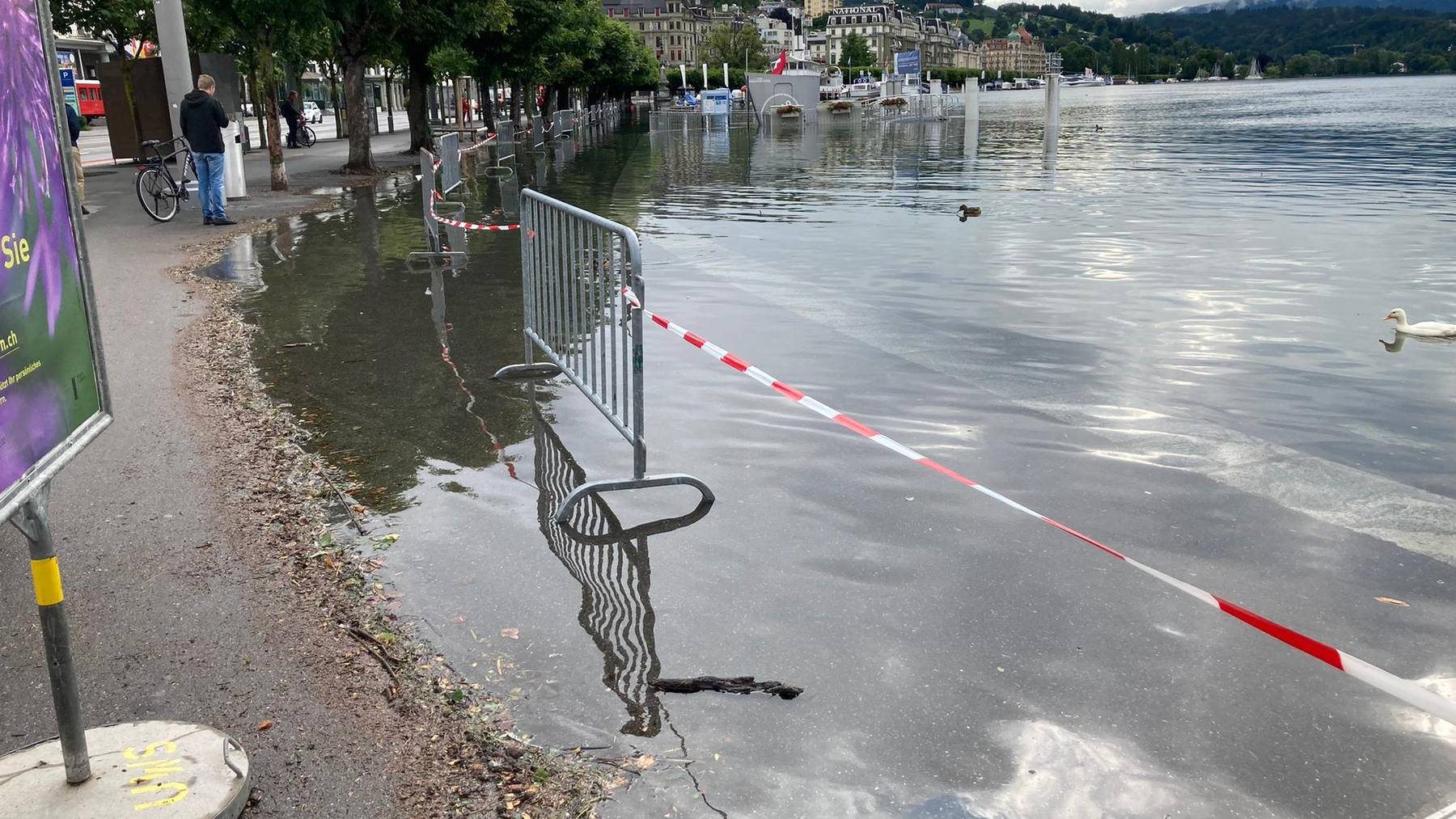 Hochwasser in Luzern vor rund einer Woche. 
