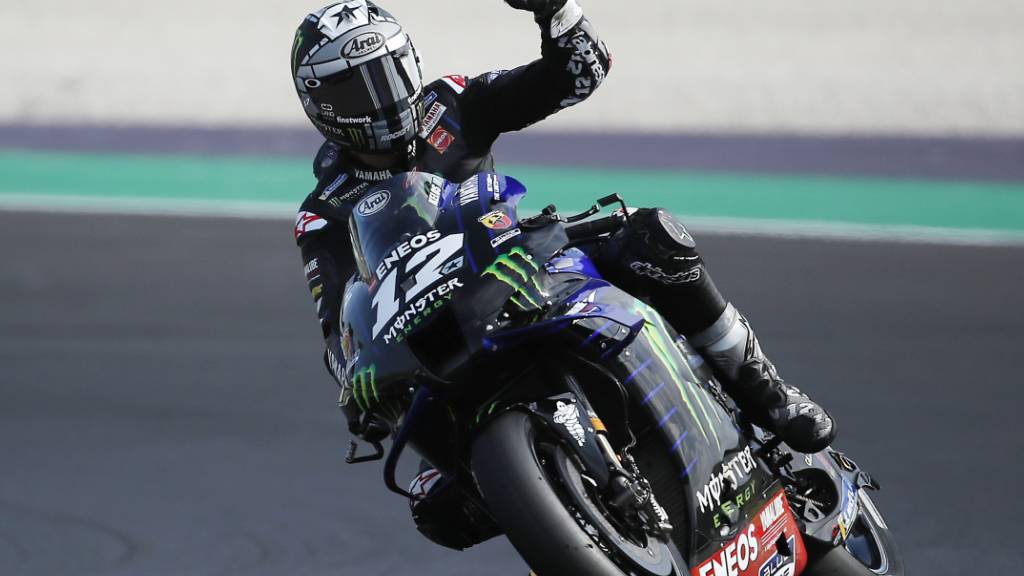Konnte nach einem Jahr wieder einmal über einen GP-Sieg jubeln: Der spanische Yamaha-Fahrer Maverick Viñales war auf dem Circuit in Misano am schnellsten