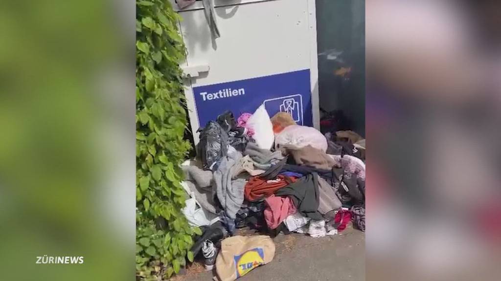 Trotz Textilschwemme: Banden stehlen Altkleider aus Container
