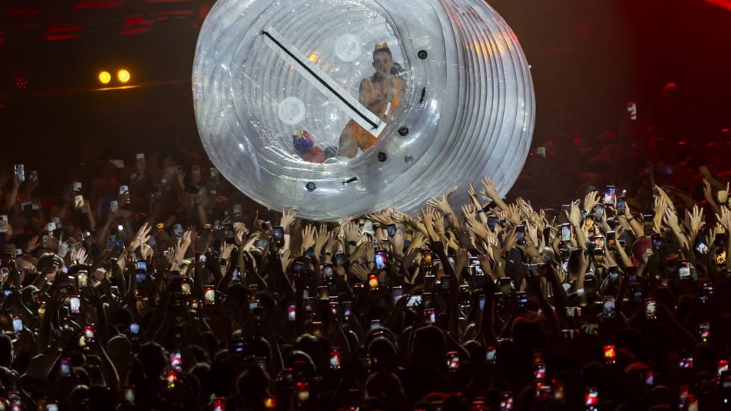 Auch die US-Sängerin Katy Perry trat am Paléo-Festival in Nyon auf.