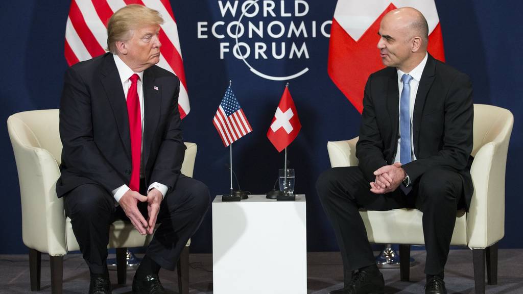 Donald Trump Alain Berset WEF