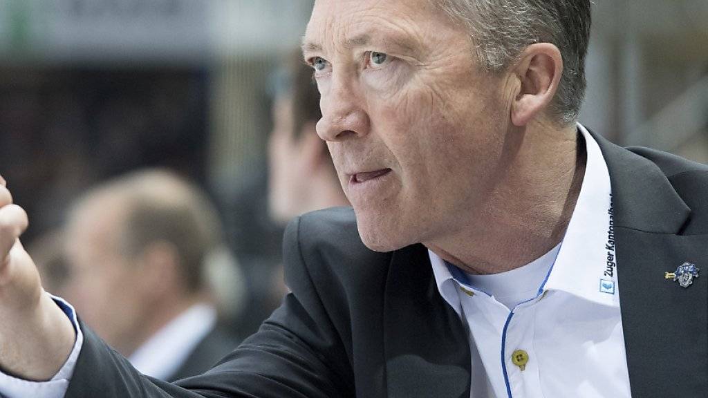 Zugs Cheftrainer Harold Kreis coachte sein Team zum ersten Sieg in der Finalserie gegen Titelverteidiger Bern