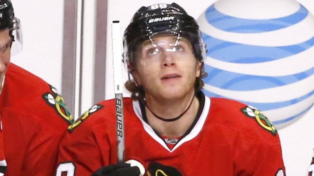 Chicagos Patrick Kane skorte in der NHL bereits im 23. Spiel in Folge