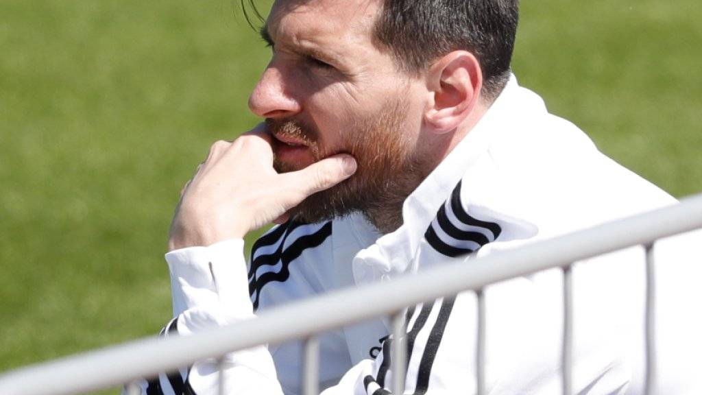 Ruhe vor dem Sturm: Argentiniens Star Lionel Messi ist vor dem WM-Startspiel gegen Island gelassen