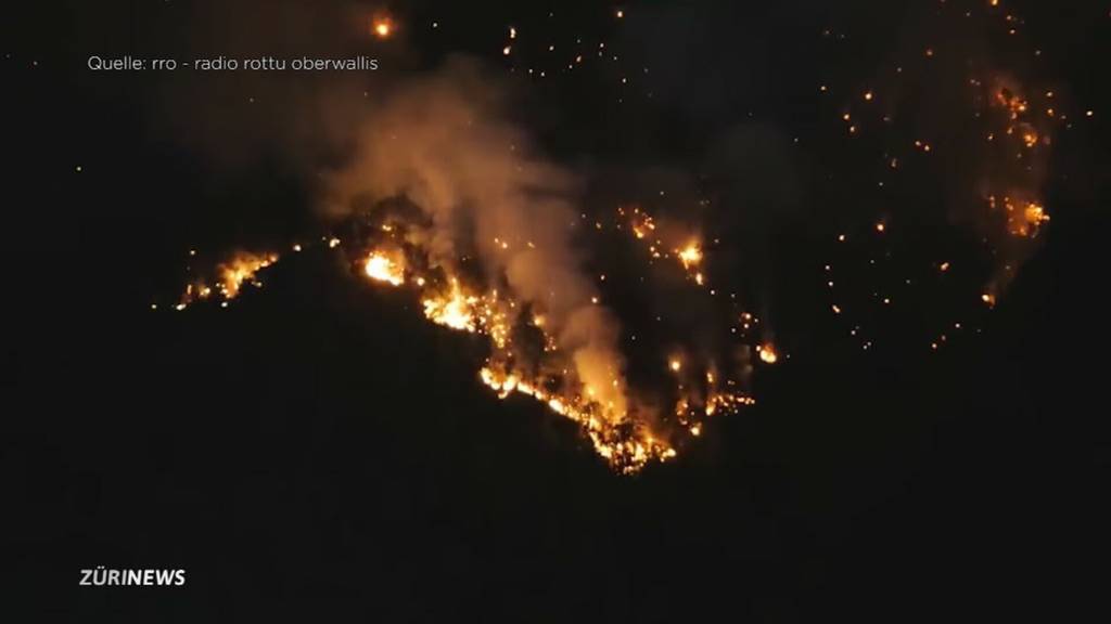 Waldbrand im Oberwallis