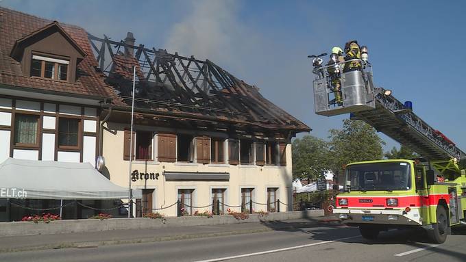 Brand verwüstet Gasthof Krone in Rietheim 