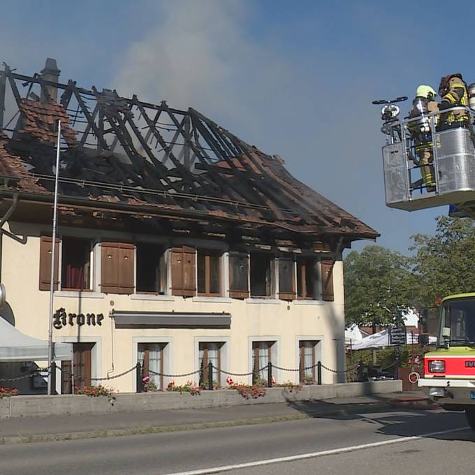 Brand verwüstet Gasthof Krone in Rietheim 