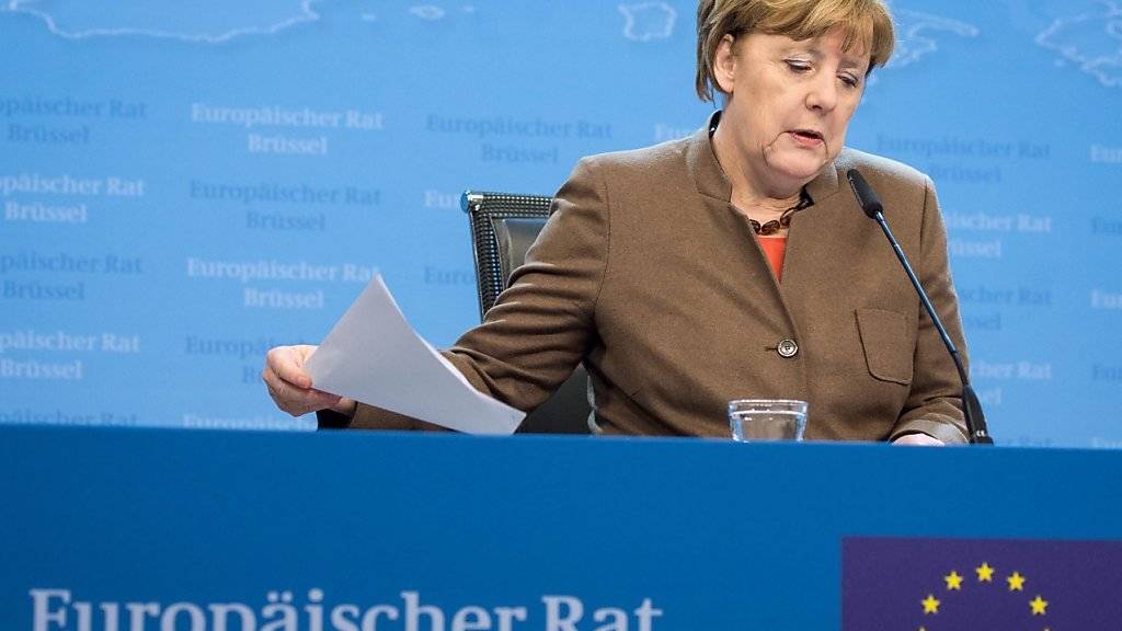 Die deutsche Kanzlerin Angela Merkel verteidigt am Gipfeltreffen in Brüssel am Freitag das umstrittene russisch-deutsche Erdgas-Projekt Nord Stream 2.