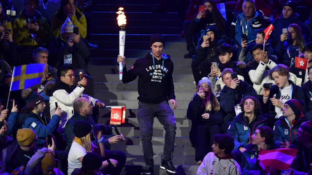 An den Jugendspielen 2020 in Lausanne trug er die olympische Flamme ins Stadion: Kévin Rolland.
