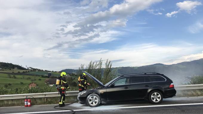Autobahn A4 wegen Autobrand gesperrt