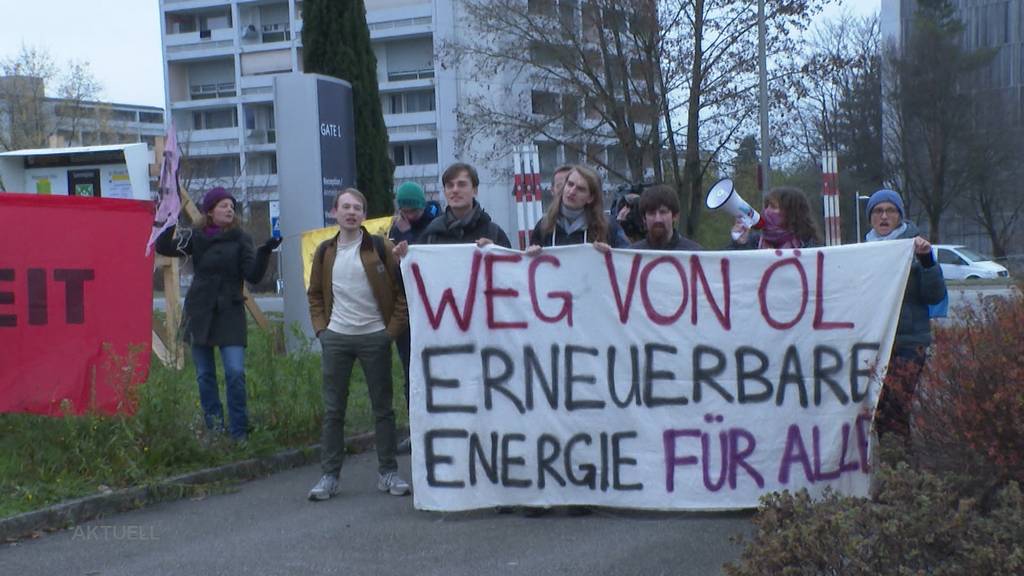 Demonstrieren: Die Klimajugend will die Inbetriebnahme des Notkraftwerks in Birr verhindern