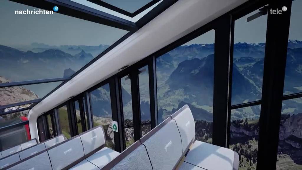 Modell des neuen Triebwagens der Pilatus-Bahnen