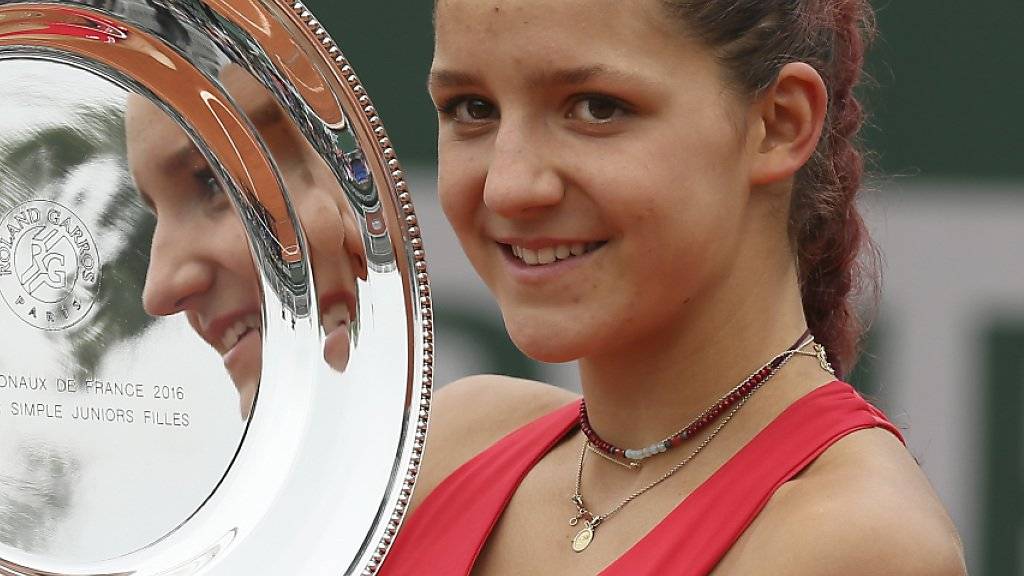 Schöne Erinnerungen: Letztes Jahr gewann Rebeka Masarova das Juniorenturnier von Roland Garros, nun steht sie in Australien im Final