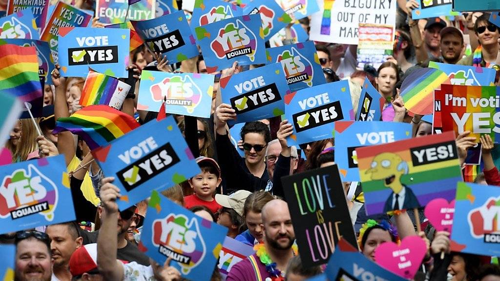 Demonstration in Sydney für die gleichgeschlechtliche Ehe