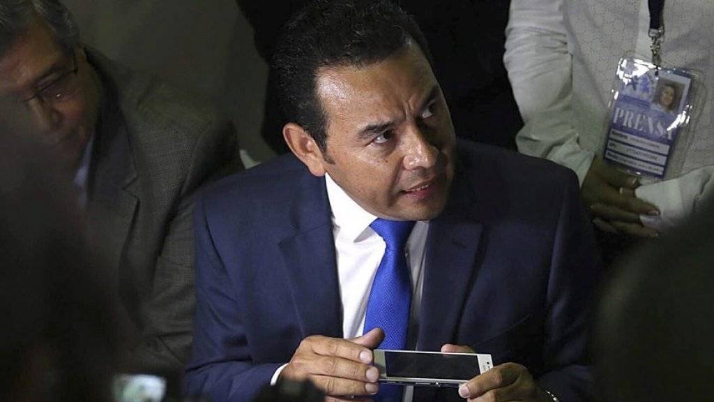 Liegt bei der ersten Wahlrunde in Guatemala vorne, muss aber im Oktober in eine Stichwahl: Schauspieler und Komiker Jimmy Morales von der nationalistischen Partei FCN