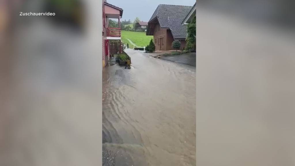 Quartier in Seftigen erneut vom Hochwasser betroffen