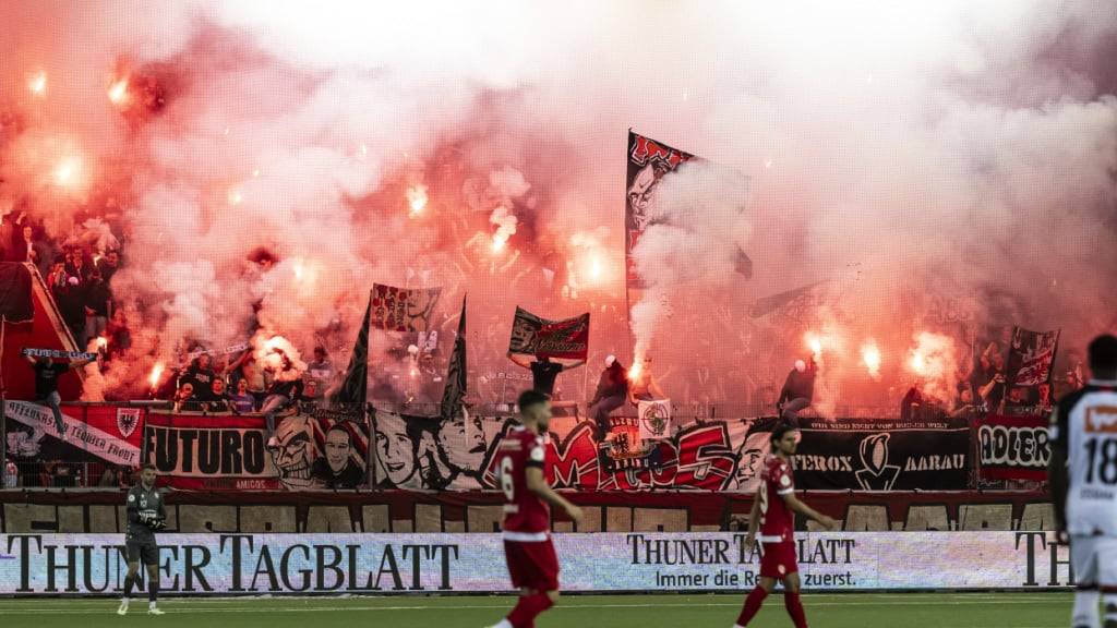 Thun setzt sich in einer feurigen Atmosphäre am Freitag gegen Aarau 2:1 durch