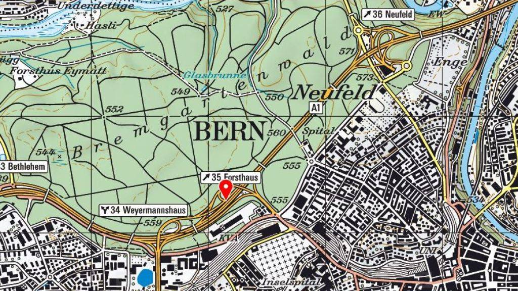 Gesperrt nach einem Unfall mit mehreren Autos: Die Stadttangente Bern in Richtung Zürich.