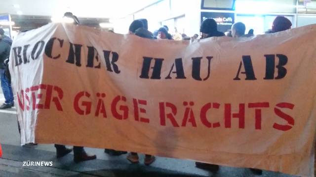 Anti-Blocher-Demo in Uster