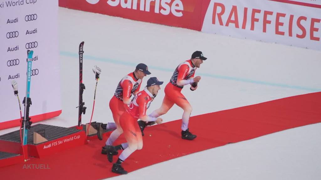 Herrenabfahrt: Schweizer Dreifachsieg in Crans-Montana