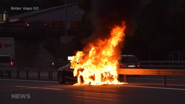 Autobrand auf der A1