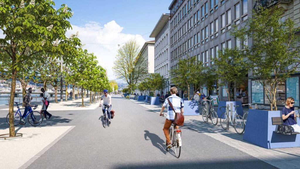 Die neue Bahnhofstrasse soll zum Verweilen einladen. (Visualisierung)