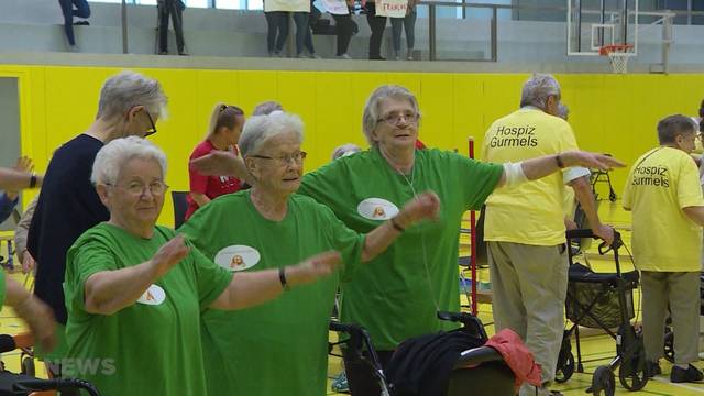 Schweisstreibende Altersheim-Olympiade in Gurmels