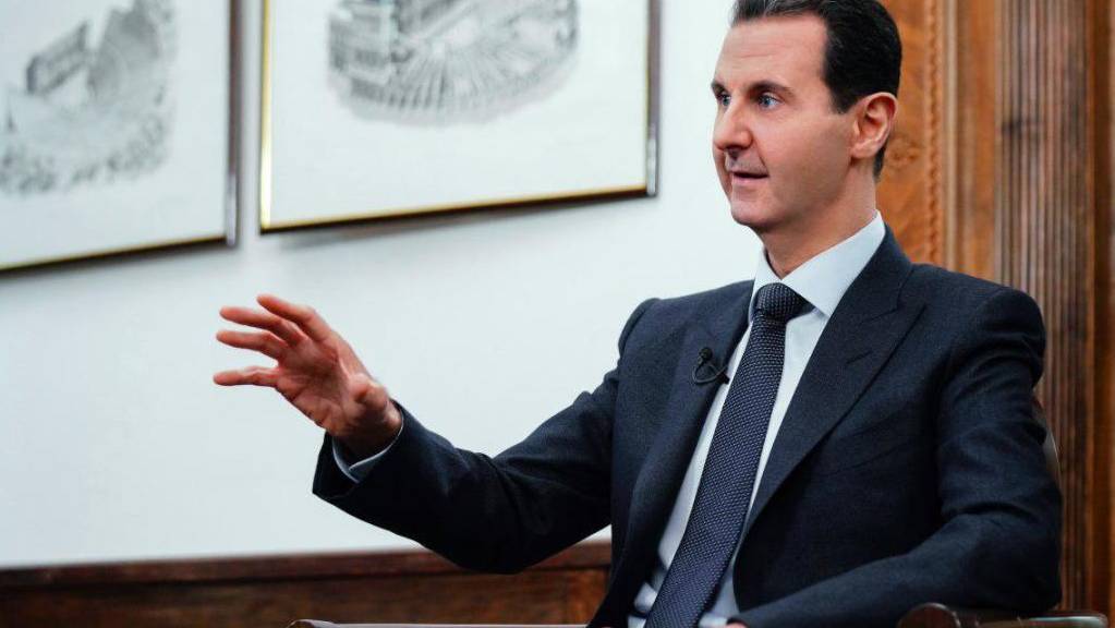 Die von der syrisch-arabischen Nachrichtenagentur SANA zur Verfügung gestellte Aufnahme zeigt Baschar al-Assad, Präsident von Syrien, während eines Interviews.