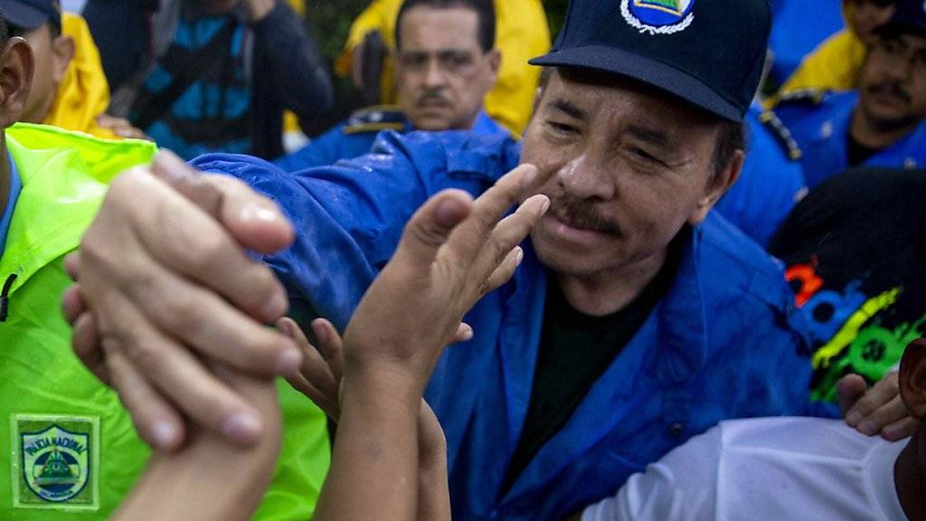 Menschenrechts-Aktivisten werfen dem Präsidenten Daniel Ortega (im Bild), Vizepräsidentin Rosario Murillo und weiteren Ministern Verbrechen gegen die Menschlichkeit vor. (Archiv)