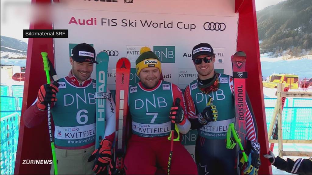 Niels Hintermann gewinnt die Abfahrt in Kvitfjell