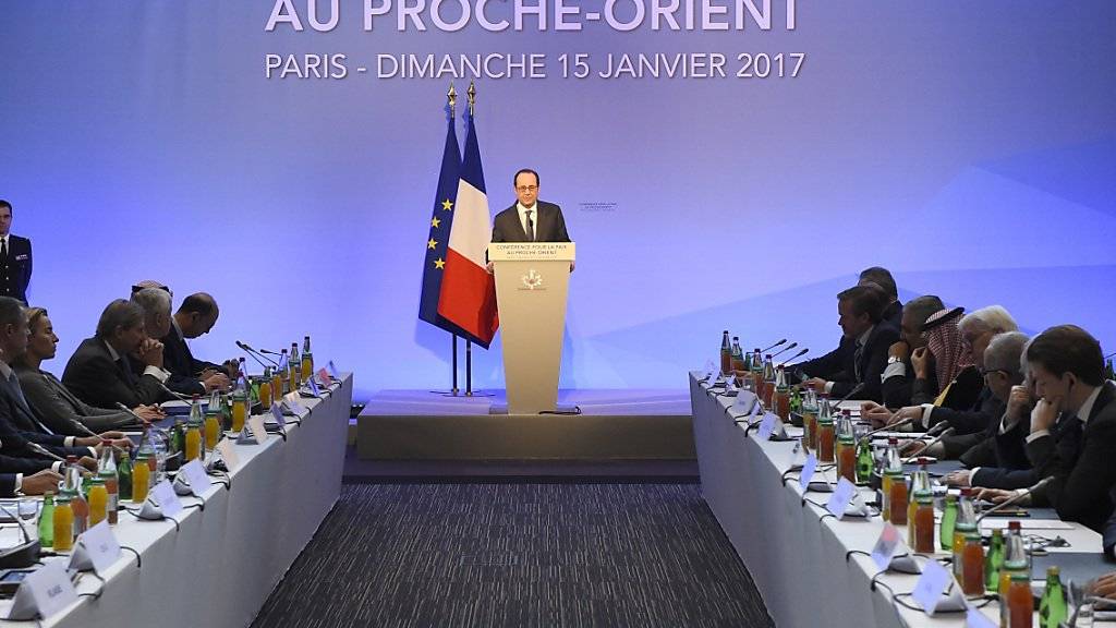 Frankreichs Präsident sieht eine Zwei-Staaten-Lösung als «einzige Möglichkeit zu Frieden und Sicherheit».