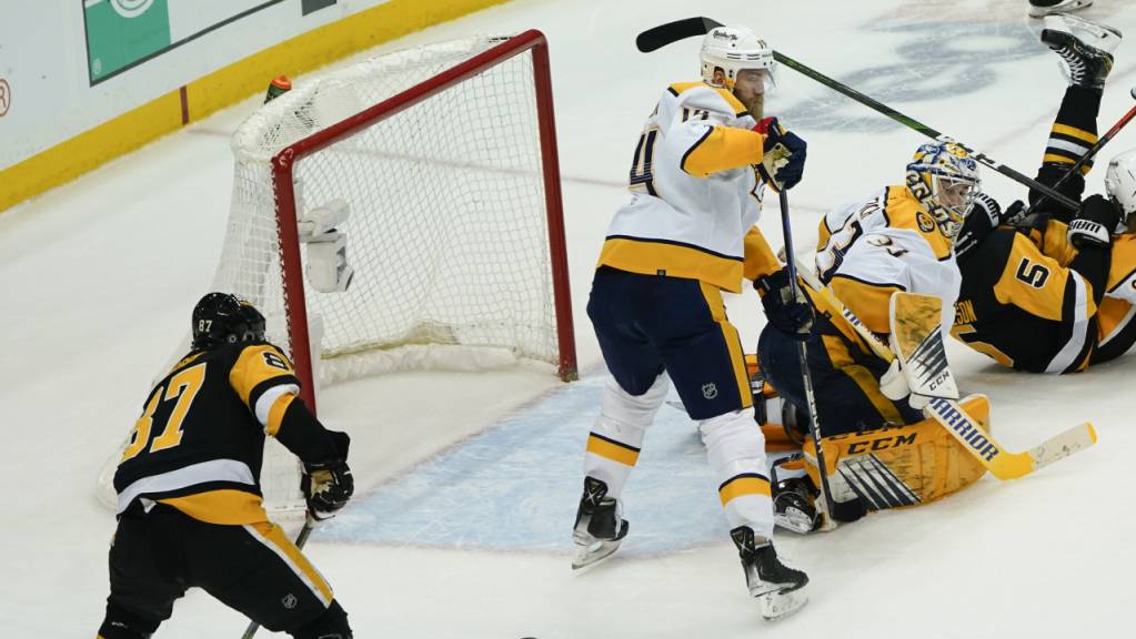 Sidney Crosby gelingt gegen Nashville der Siegtreffer und sein 1400. Punkt in der NHL