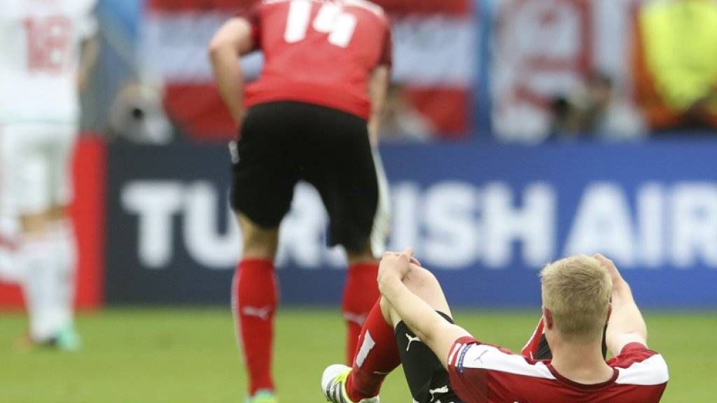 Österreichs Spieler mussten zum EM-Auftakt einen grossen Rückschlag verkraften