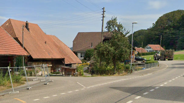 Die Zürich-Bernstrasse zwischen Höchstetten und Koppigen.