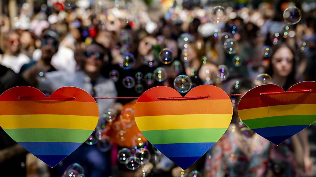 Tausende Menschen sind anlässlich der Pride Romande am Samstag durch die Strassen von Martigny gezogen.