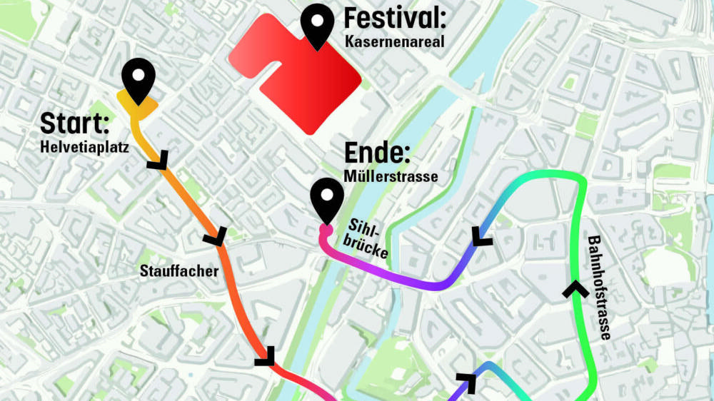 Festival und Demo finden in der Zürcher Innenstadt statt