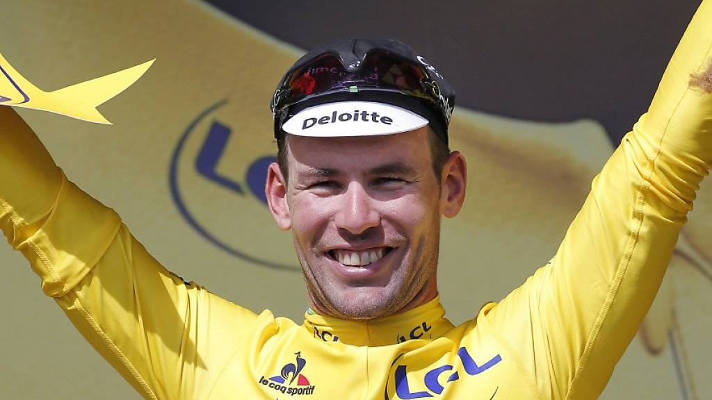 Erstmals im gelben Leadertrikot der Tour de France: der Brite Mark Cavendish