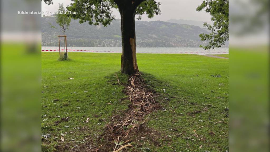 Blitzeinschlag im Strandbad Thun