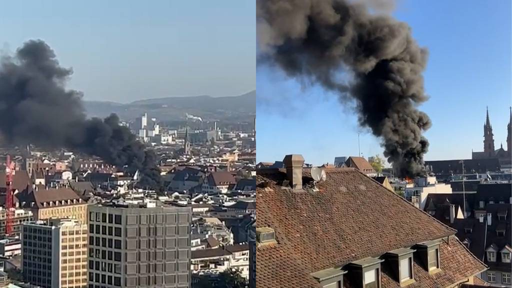 Laden brannte in Innenstadt: Dunkler Rauch am Himmel 