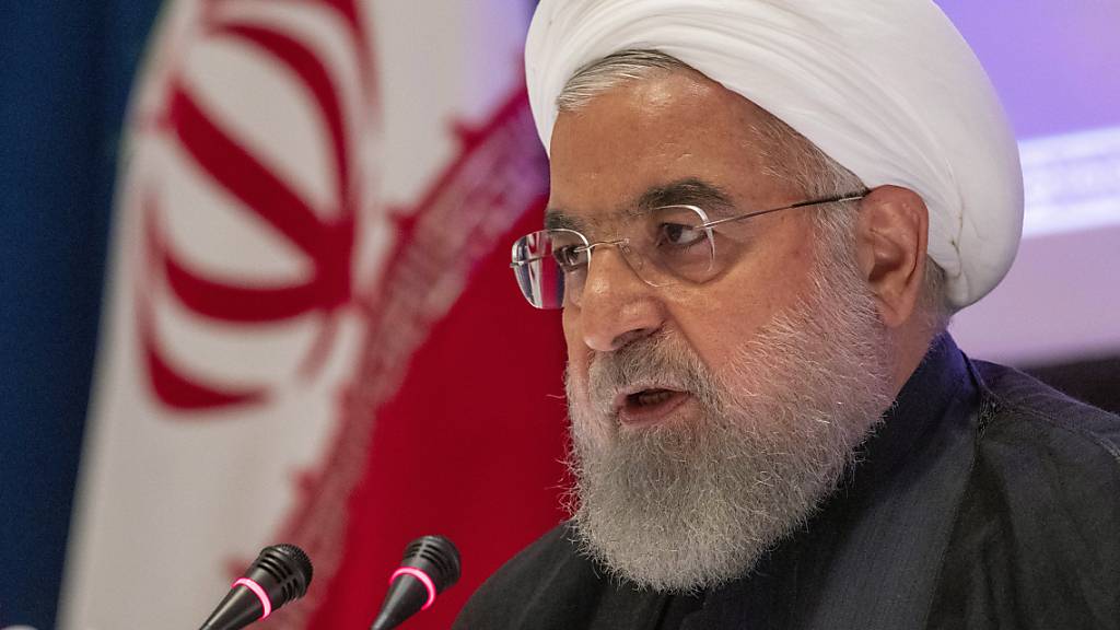 Hassan Ruhani, Präsident des Irans, während einer Pressekonferenz. (Archiv)