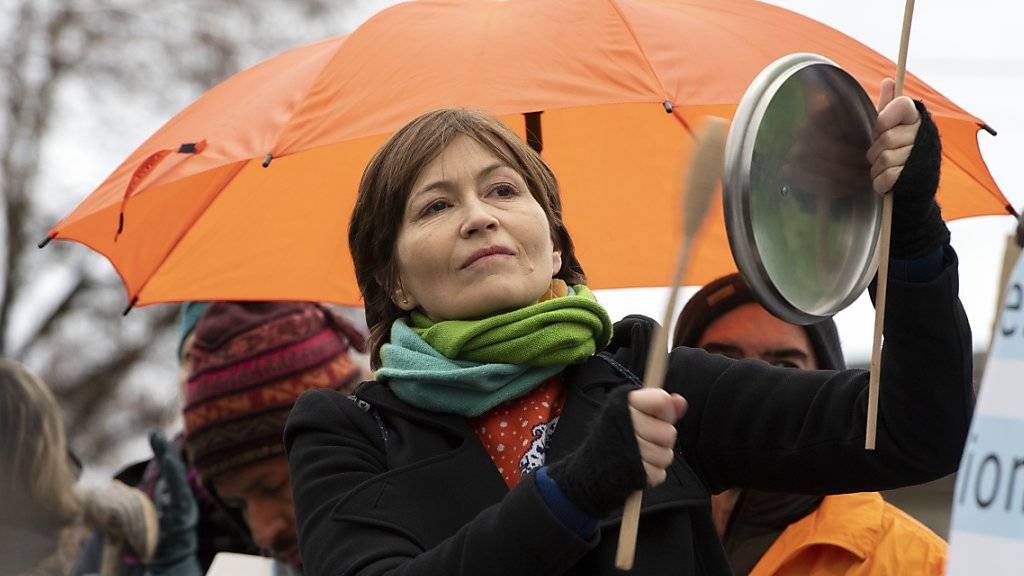 Regula Rytz nahm am 8. Dezember in Bern am Klima-Marsch teil. (Archivbild)