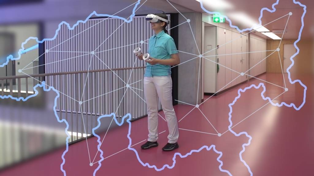 Mit dieser Videobrille, auch VR-Brille genannt, kann künftig das Pflegepersonal des Kantonsspitals Graubünden geschult werden.