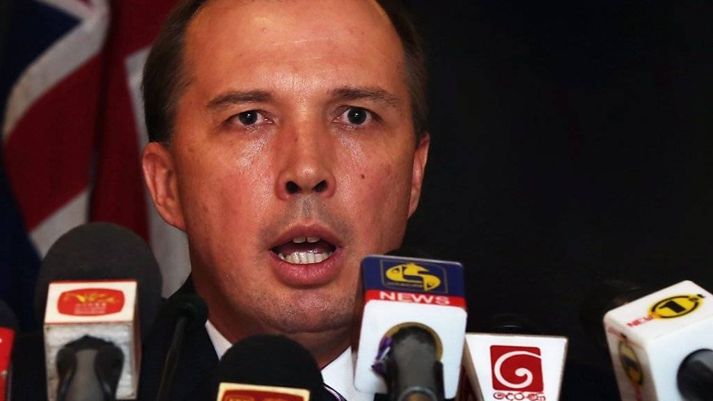 Einwanderungsminister Peter Dutton feierte ein Jahr ohne einen einzigen «illegalen Ankömmling», wie die australische Regierung Bootsflüchtlinge nennt. (Archiv)
